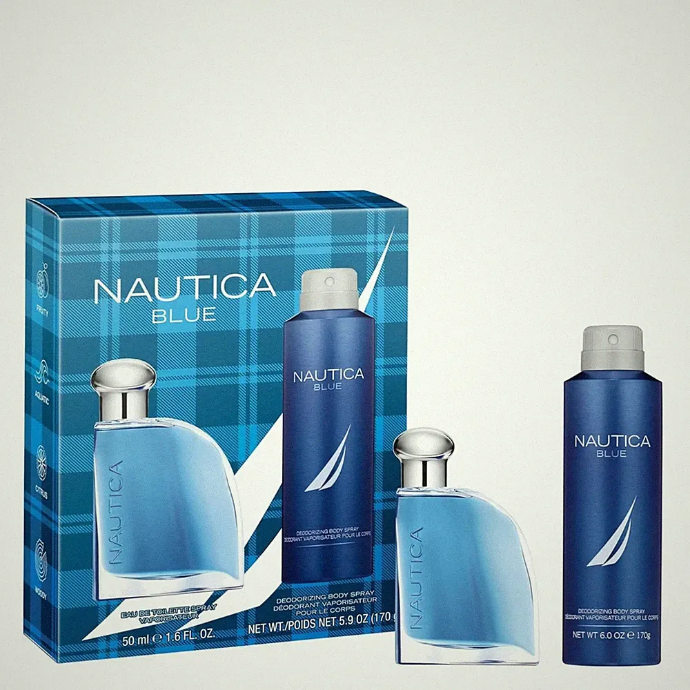 Blue Gift Set: 1.6 fl oz EDT & 6 oz Body Spray - Invigorating Men's Fragrance