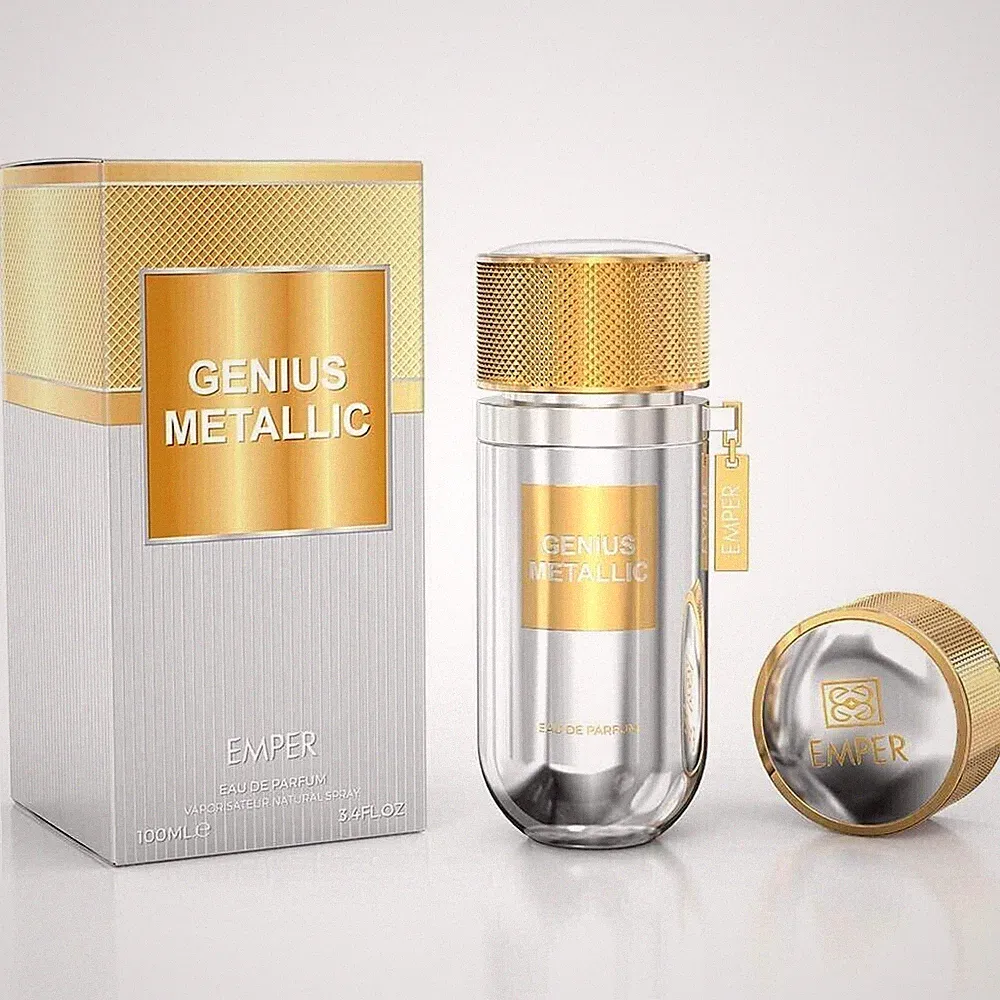 Genius Metallic Eau de Parfum by Emper Perfumes. 3.4 fl. oz./ 100 ml. For Men.