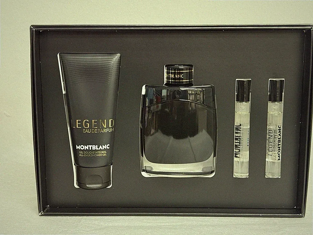 LEGEND by Montblanc | Men's 4 Pcs Gift Set: 3.3+2x0.25 Eau de Parfum+3.3 S.Gel