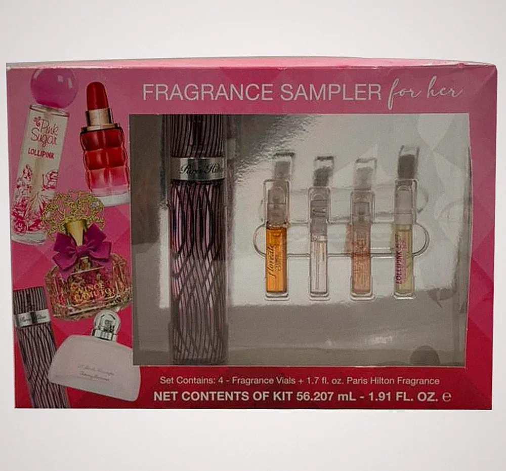 Paris Hilton Perfume 5 pc Set 1.7 oz EDP +0.4 oz Vail-Floreale+Pink Sugar +More
